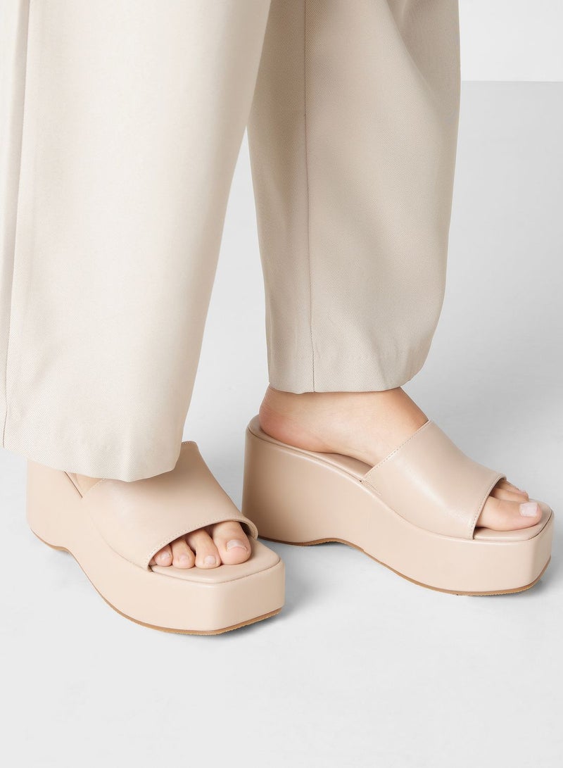One Strap Wedge Sandals