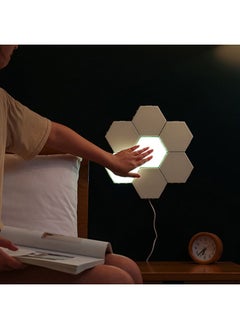 NIBEMINENT Honeycomb Design Hexagonal LED Touch Quantum Light White  - Image 5
