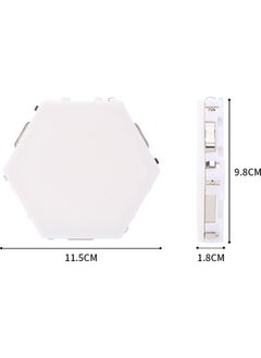 NIBEMINENT Honeycomb Design Hexagonal LED Touch Quantum Light White  - Image 3