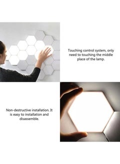NIBEMINENT Honeycomb Design Hexagonal LED Touch Quantum Light White  - Image 2