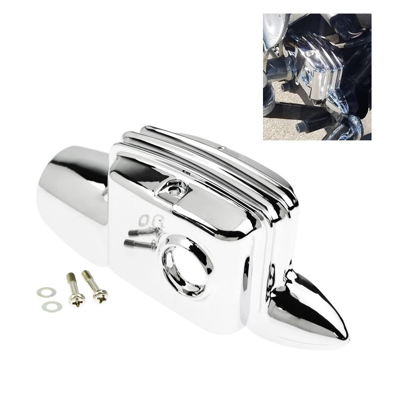 HDBUBALUS Chrome Rear Brake Master Cylinder Cover Fit for Harley FLHT FLHX FLHR 2008-2020