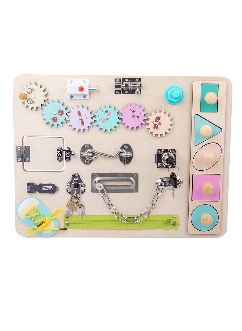 Factory Price Drey Wooden Mood Busy Board Set - Image 1