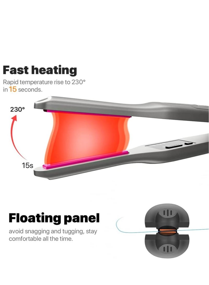 Furtey Hair Straighteners and Curler, Professional 2 in 1 Ceramic Pencil Flat Iron for Women's Short Hair and Men's Beard，Portable Mini Wave Hair Straightener Curling Iron (UK standard adaptor) - Image 4