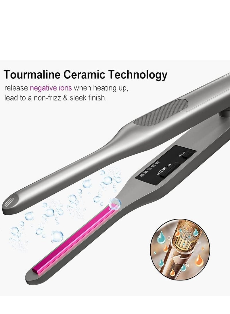 Furtey Hair Straighteners and Curler, Professional 2 in 1 Ceramic Pencil Flat Iron for Women's Short Hair and Men's Beard，Portable Mini Wave Hair Straightener Curling Iron (UK standard adaptor) - Image 5