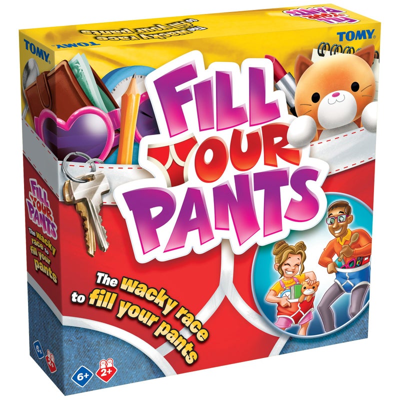 TOMY Fill Your Pants Game Simple and Fast Paced Family Games for Kids and Adults Kid Gifts and Activities for Family Night Ages 6 Years and Up - Image 3
