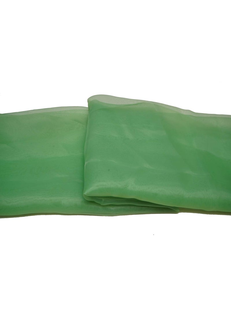 Pehnava Fab studio Pehnava Fab Studio Tissue Organza Fabric for Dress Cloth Material for Use in Fancy Garments Making Frocks GownsDresses and Also Wrapping Party Wedding DecorationsLight Green2 Meter  - Image 3