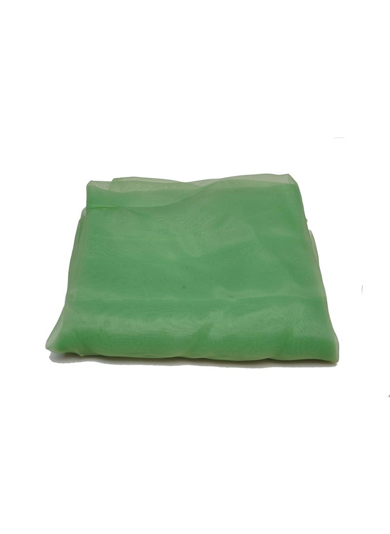Pehnava Fab studio Pehnava Fab Studio Tissue Organza Fabric for Dress Cloth Material for Use in Fancy Garments Making Frocks GownsDresses and Also Wrapping Party Wedding DecorationsLight Green2 Meter  - Image 2