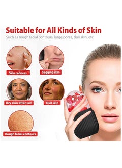 NNEWVANTE Nnewvante Ice Roller For Face,Beauty Facial Massage Ice Roller,Glow Cube Ice Roller for Face,Skin Care Tools for Eye Wrinkles,Acne Puffiness Relief (Black)  - Image 4