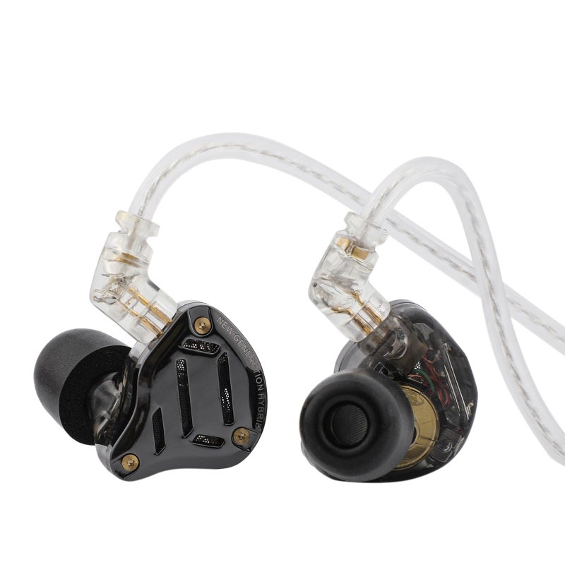 Linsoul KZ ZS10 PRO 2 in Ear Monitor IEM 1DD4BA Hybrid Wired Earbuds with 4Level Tuning Switch 3Way Crossover Gaming Earbuds SilverPlated IEM Cable for Musician Audiophile Black with Mic - Image 2