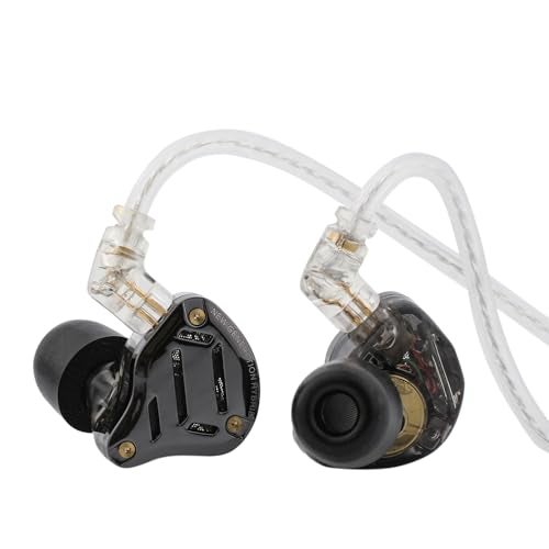Linsoul KZ ZS10 PRO 2 in Ear Monitor IEM 1DD4BA Hybrid Wired Earbuds with 4Level Tuning Switch 3Way Crossover Gaming Earbuds SilverPlated IEM Cable for Musician Audiophile Black with Mic - Image 1