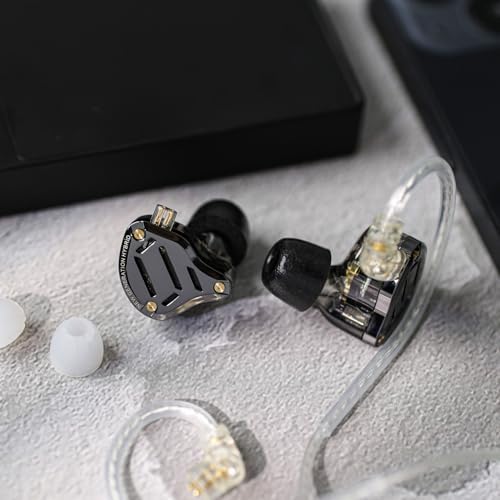 Linsoul KZ ZS10 PRO 2 in Ear Monitor IEM 1DD4BA Hybrid Wired Earbuds with 4Level Tuning Switch 3Way Crossover Gaming Earbuds SilverPlated IEM Cable for Musician Audiophile Black with Mic - Image 3