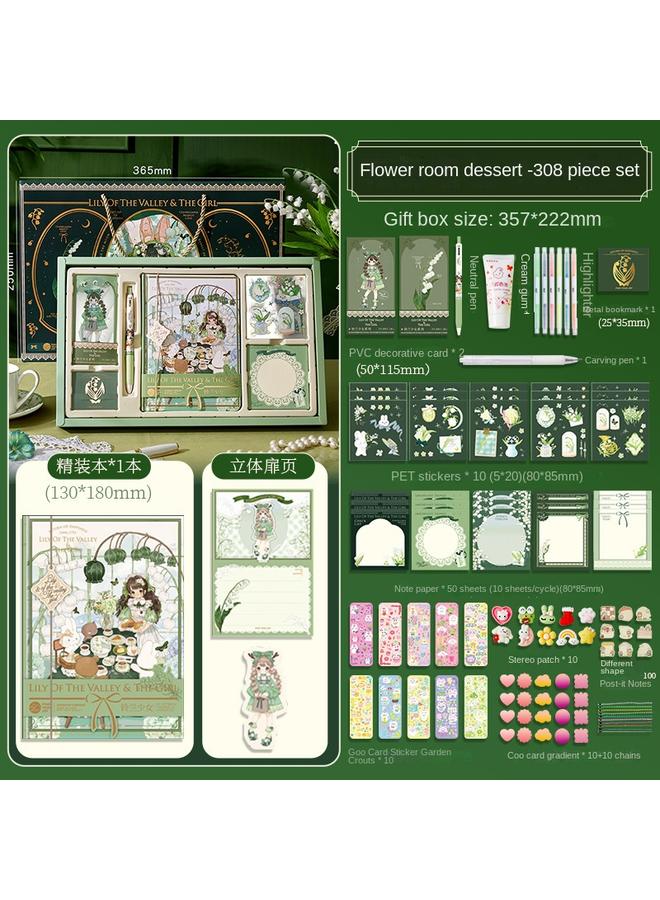 Bluejw Hand Account Suit Notebook Primary School Student Hand Account Gift Box Suit High-value Girl Hand Account Gift Box - Image 1