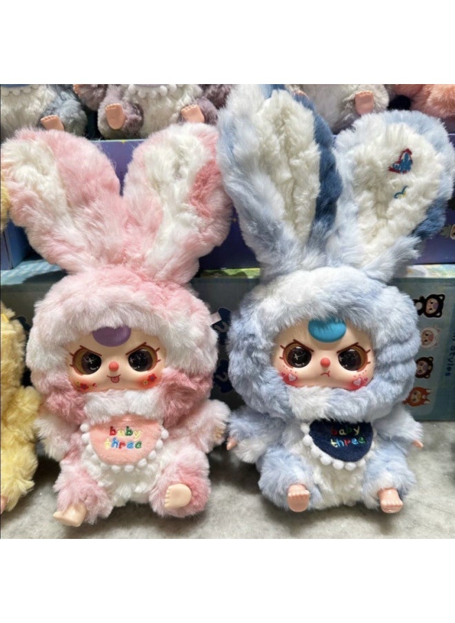 Eva Three Baby Three Lily Rabbit Town Second Generation V2 Tide Play Plush Blind Box Gift-Color:Lily Rabbit Town 2nd Generation Complete Set Of 6 Blind Boxes Without Duplication-Specification:Official Version