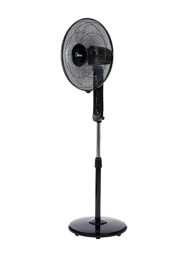 Midea Pedestal Stand Fan with Remote Control, 16 inch, 3D Oscillation Directions, 3 Speed Levels & Adjustable Height, 5 Leaf Blade with 7.5 Hours Timer, Best for Home & Office FS4015FR Black - Image 3