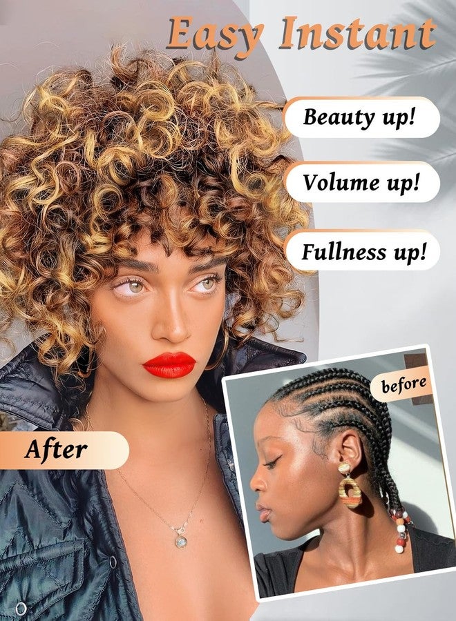 Gowit Gogo Curl Crochet Hair 8 Inch 6 Packs Short Curly Crochet Hair for Black Women Ombre Brown Blonde Deep Ocean Wave Synthetic Crochet Braids (8inch,T3027) - Image 2