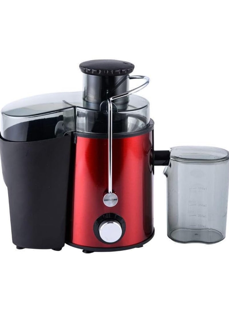 Denx Electric Juicer Machine with Wide Mouth, 400ml Collection Cup, Red and Black - Image 1