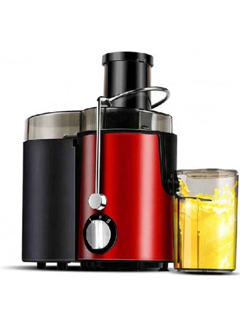 Denx Electric Juicer Machine with Wide Mouth, 400ml Collection Cup, Red and Black - Image 2