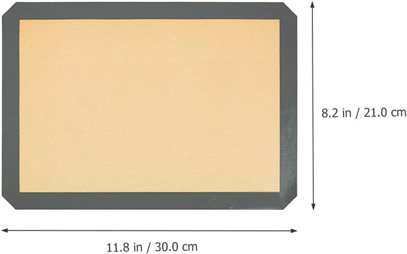 Generic 2pcs Silicone Baking Mats Non-stick Thermoresistant Fiberglass Baking Pads 30x21cm for Home Bakery and Dough - Image 2