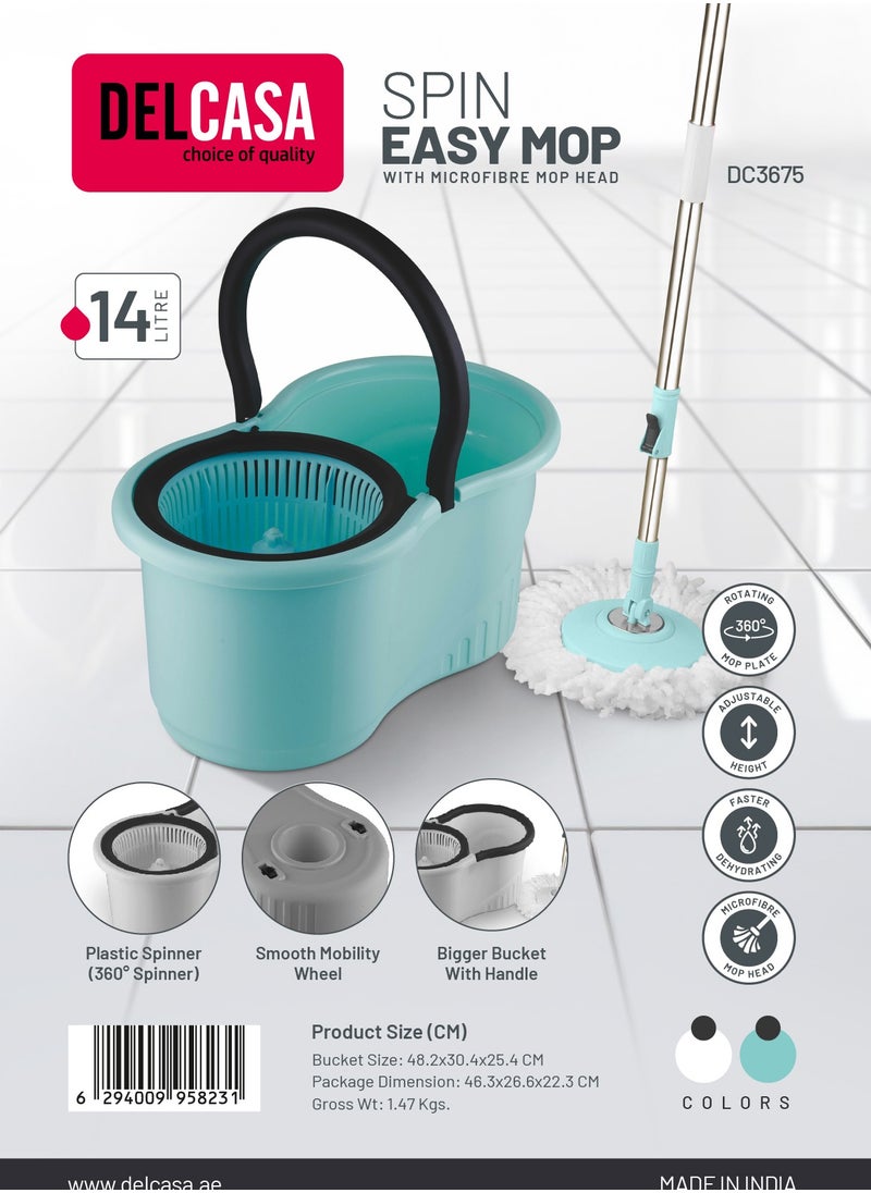 DELCASA Delcasa 14 L Spin Easy Mop- DC3675/ 360-Degree Rotating Mop Plate  - Image 5