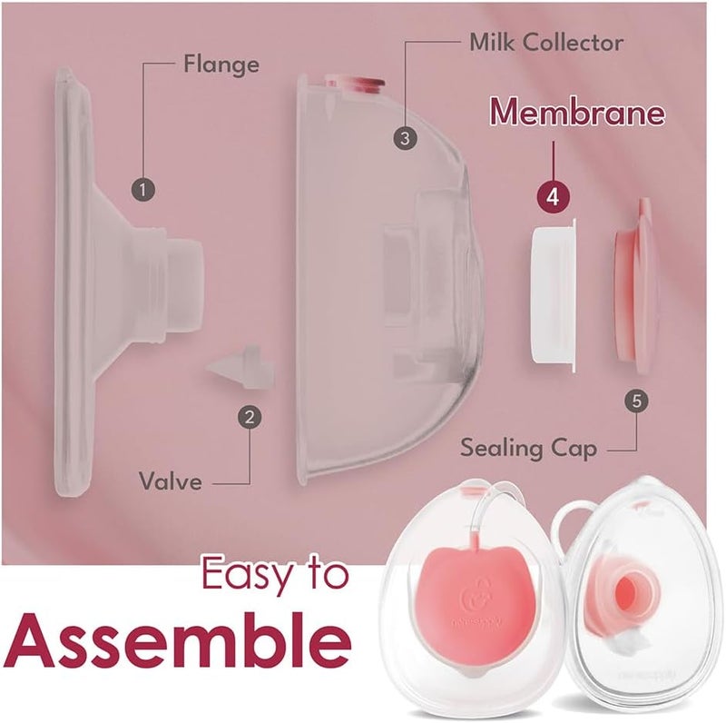 نينس سابلاي Nenesupply Membranes for Handsfree Wearable Collection Cups. Work with Nenesupply Handsfree Wearable Collection Cups Only. Made of Food Grade Material. Handfree Pumping. BPA Free. - Image 3