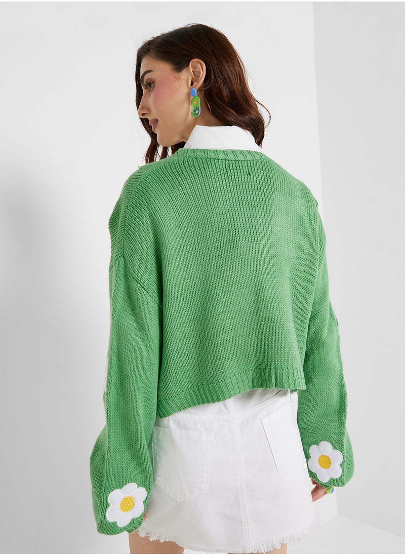 Ginger Floral Embroidered Cardigan  - Image 2