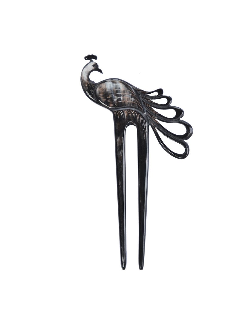 Marycrafts Marycrafts Peacock Buffalo Horn Hair Fork Hair sticks Accessories Handmade 