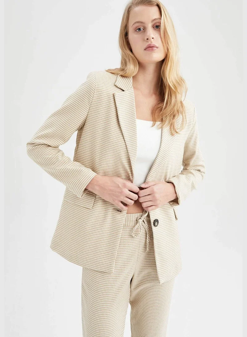 DeFacto Loose Fit Long Sleeve Blazer Jacket