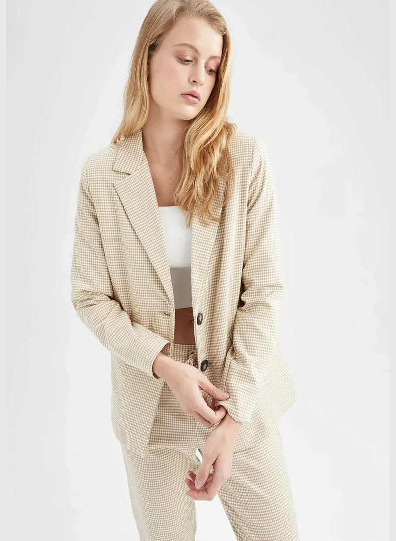 DeFacto Loose Fit Long Sleeve Blazer Jacket