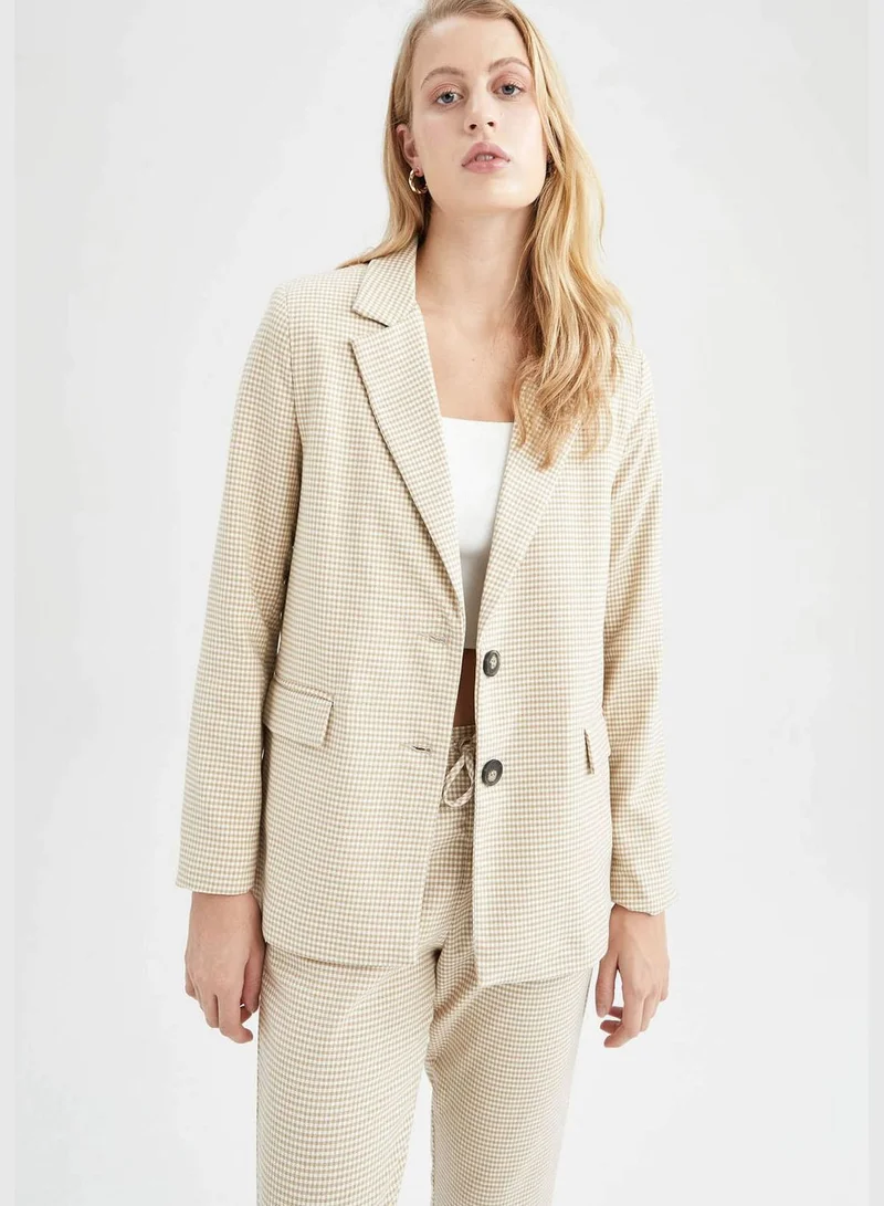 DeFacto Loose Fit Long Sleeve Blazer Jacket