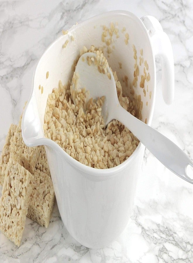 Reston Lloyd 100% Melamine Kitchen Utensil Set, Non Scratching Ladle, Spoon, Slotted Spoon & Spatula, Easy To Hold, Set of 4, White - Image 3