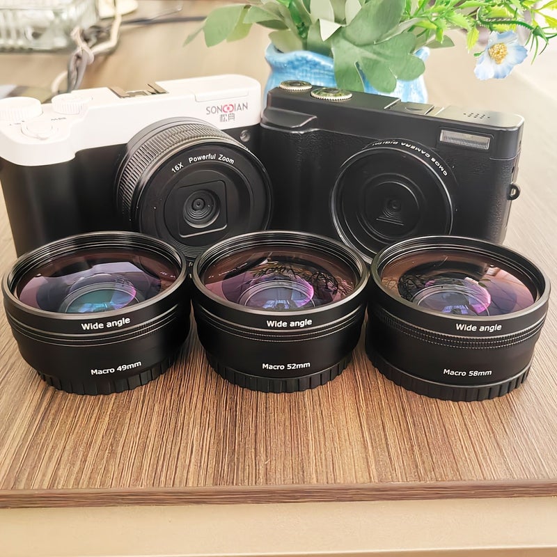 عدسة ماكرو واسعة الزاوية احترافية عالمية لتحويل التكبير بخيط مقاس 49 مم لكاميرات DSLR - Image 1