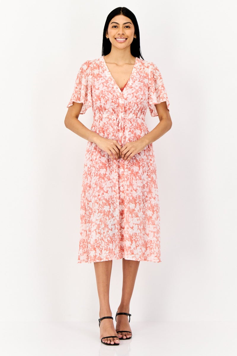 SALSA Women Floral Print Midi Dress, Multicolor - Image 3