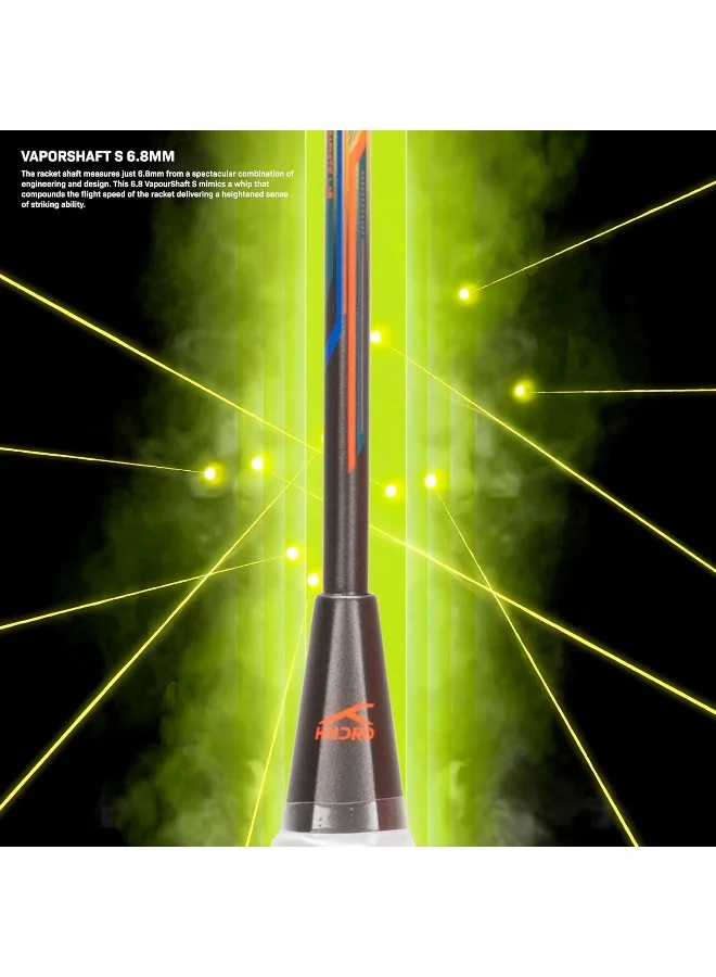 HUNDRED N-Ergy 80 Carbon Fibre Unstrung Badminton Racket With Full Racket Cover For Intermediate Players (80G, Maximum String Tension - 32Lbs)