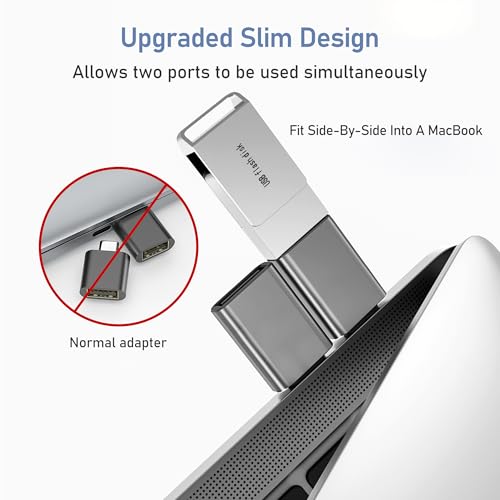Basesailor محول USB C إلى USB من Basesailor 3 حزمة، ذكر USBC إلى أنثى 3.0 OTG لمحول MacBook Pro/Air، محول Thunderbolt 4 3 من نوع C لأجهزة Apple iPhone 17 16 15، Mac، iPad، Microsoft Surface، Samsung Galaxy S25 S24 - Image 3