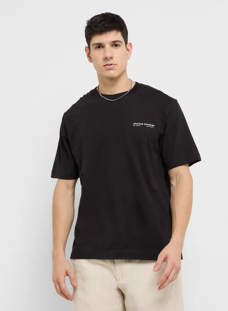 JACK & JONES Jcocalma Back Print Crew Neck T-Shirt