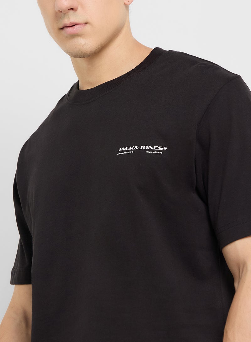 JACK & JONES Jcocalma Back Print Crew Neck T-Shirt  - Image 3
