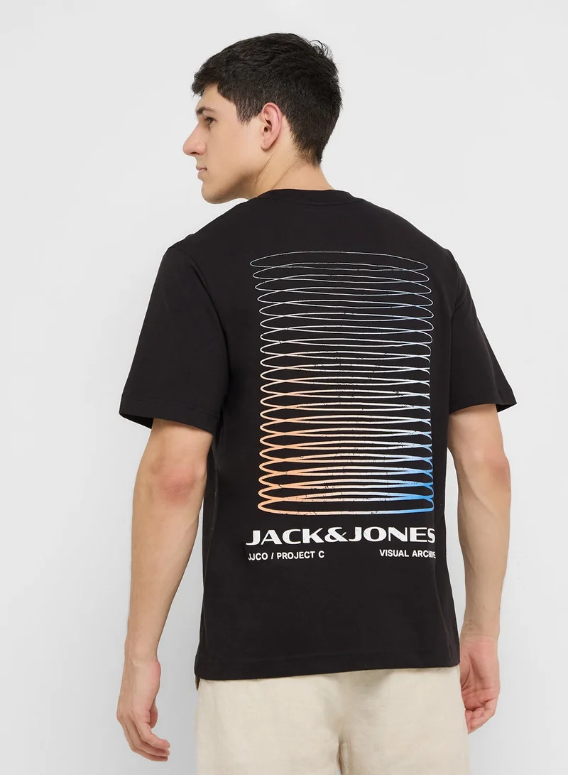 JACK & JONES Graphic Crew Neck Regular Fit T-Shirt