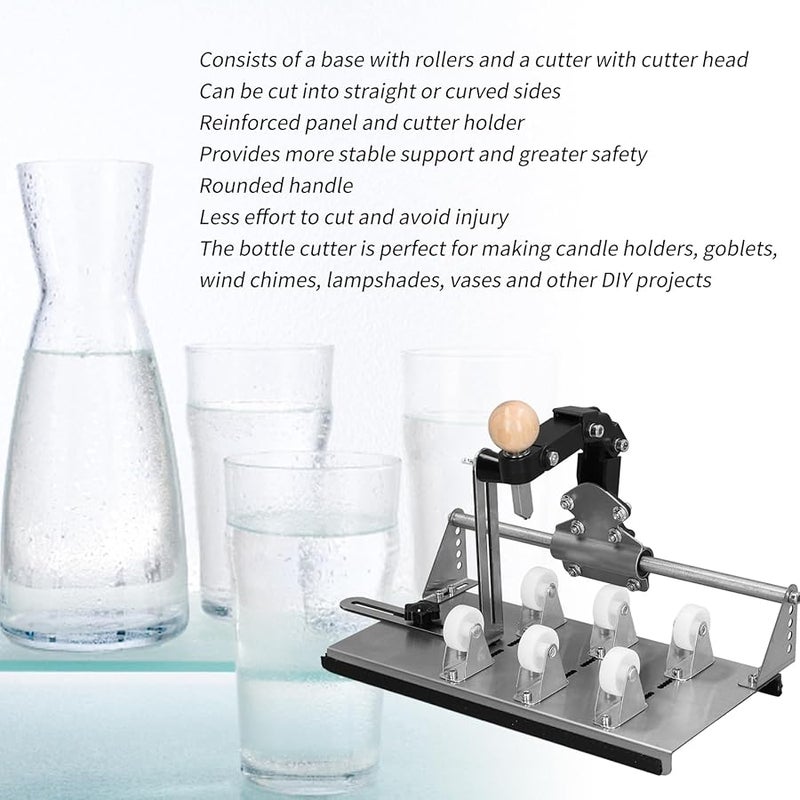 Bottle Cutter Machine Adjustable Glass Cutting Kit For Wind Chimes Goblets - Image 4