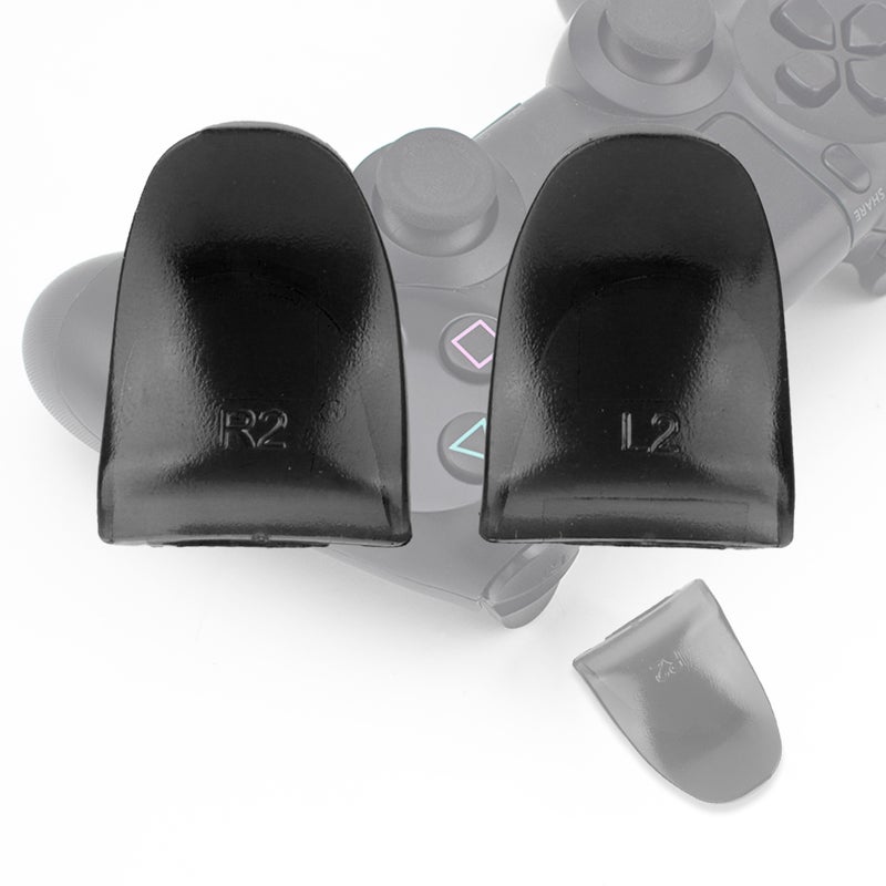 2 PCS/ Set Durable R2 L2 Buttons Trigger Extender Extension for PS4 Controller (Black) - Image 5
