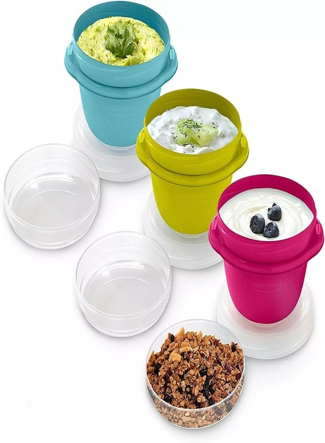 Rubbermaid TakeAlongs Snacking Food Storage Containers, 2 Cups Size - 3 Lids, Trays, and Containers 7S87 (Assortment May Vary) - Image 1