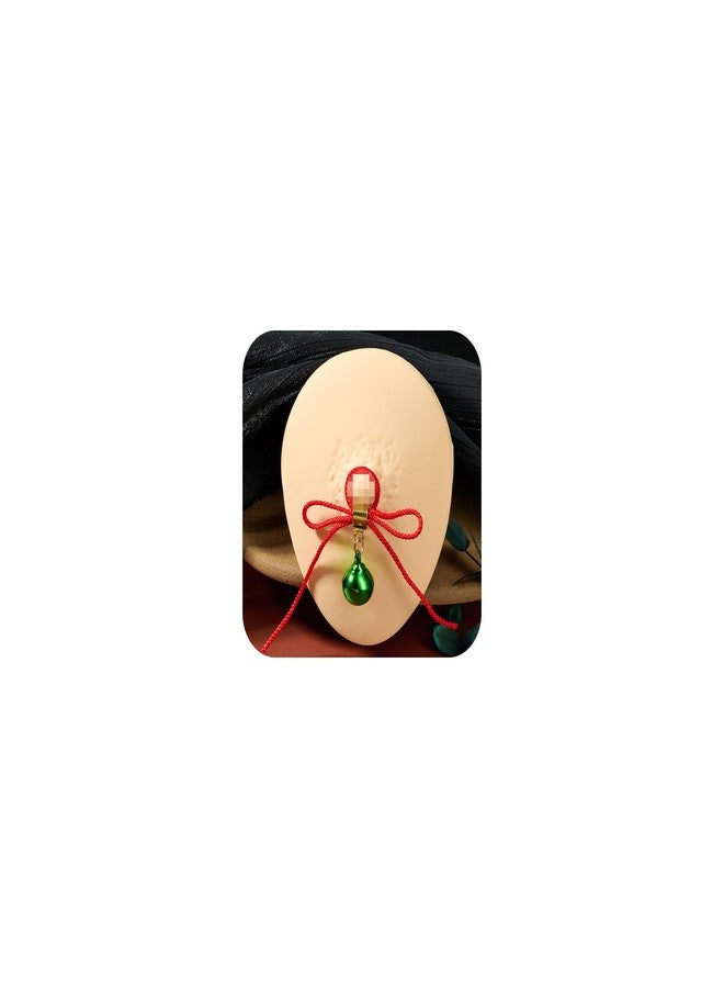 DJCIW 2Pcs Non-Piercing Nipple Jewelry, Adjustable Christmas Fake Nipple Rings with Bow Drawstring Green Bell Charms, Adjustable and Comfortable Nipple Jewelry for Women Men - Image 1