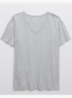 Aerie Distressed Basic V Neck Boyfriend T-Shirt