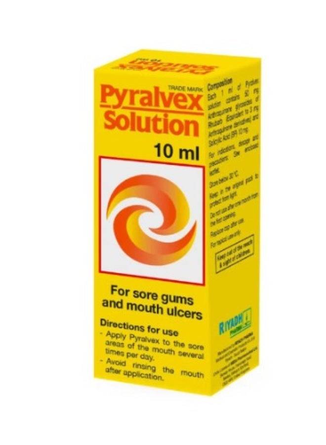 Pyralvax Pyralvex Solution For Sore Gum And Mouth Ulcer - 10Ml - Image 1