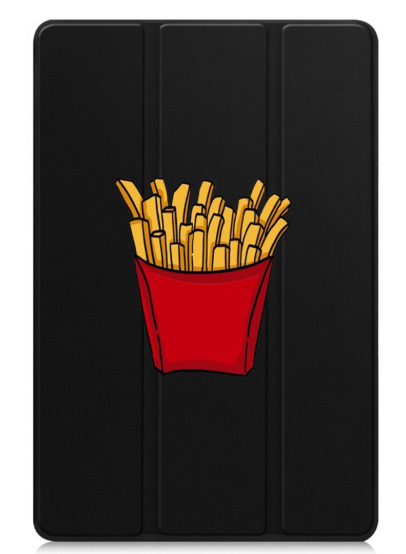 Theodor Protective Flip Case For Apple iPad Air 13 (2024) With Trifold Stand Auto Wake Sleep Shockproof Cover Fries - Image 1