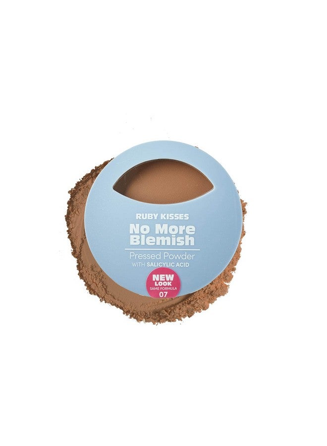 روبي كيسيز بودرة وجه لا مزيد من العيوب مع حمض الساليسيليك، مكياج كوري بلمسة نهائية غير لامعة، بودرة مضغوطة بتغطية كاملة (شوكولاتة) - Image 1