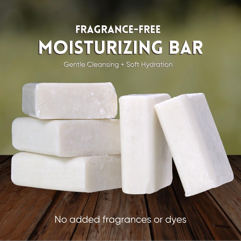 Amish Farms Pure Moisturizing Fragrance Free Bars with Coconut Oil & Shea Butter for Sensitive Skin - Made in USA | Women & Mens Face - Body Bar for Shower | NatureClean | 5oz Ea (5 Bars) - Image 2