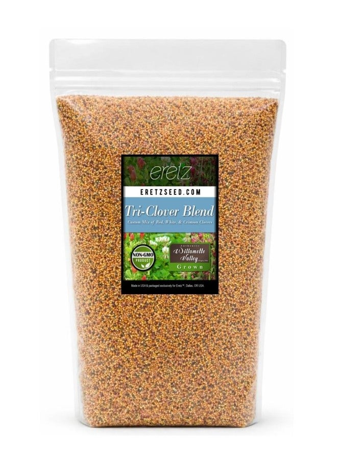 Eretz Tri-Clover - Three Part Blend of Clovers Providing Beauty, Cover, and Natural Attractant. No Coatings or Fillers, Premium Seeds (5lb) - Image 1