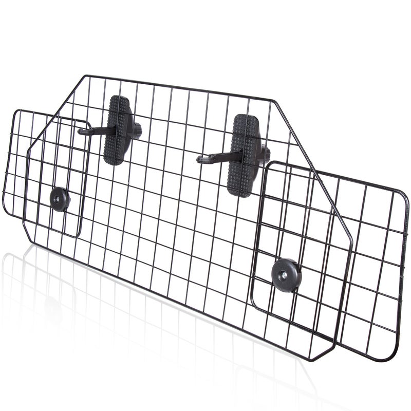 ZONETECh Car Dog Universal Pet Barrier -Premium Quality Black Heavy Duty Coated Wire Adjustable Mounted Headrest Divider Automotive Accessory for Safety Travel