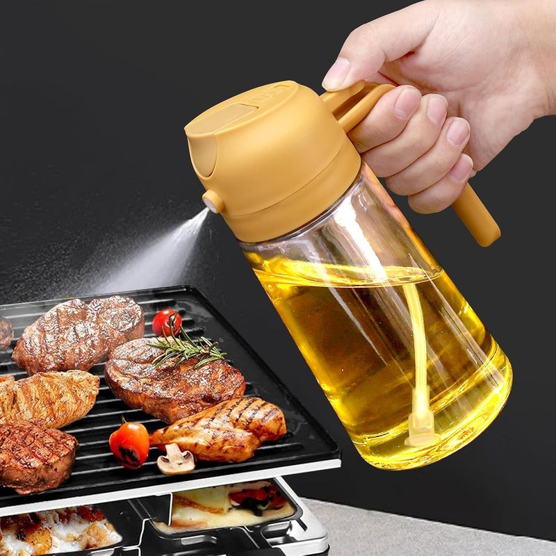 SweeHo Oil Sprayer for Cooking, 2 In 1 Oil Dispenser and Oil Sprayer (Orange) - Image 2