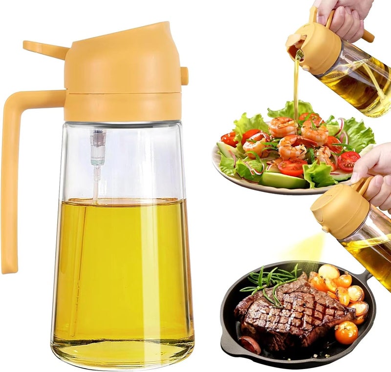 SweeHo Oil Sprayer for Cooking, 2 In 1 Oil Dispenser and Oil Sprayer (Orange) - Image 1